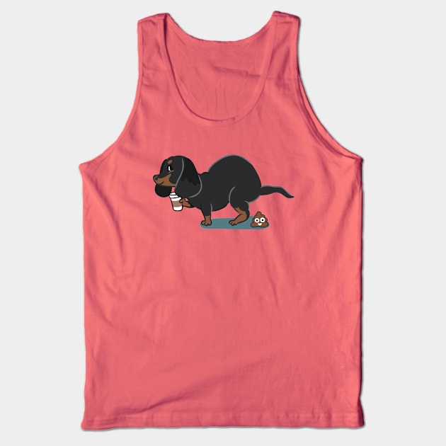 Coffee makes me poop Dachshund Tank Top by huebucket